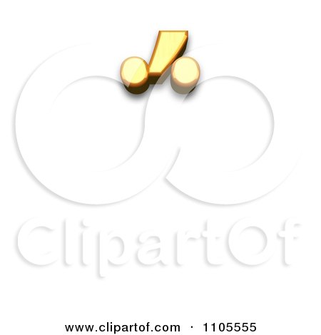 3d Gold greek dialytika tonos Clipart Royalty Free CGI Illustration by Leo Blanchette