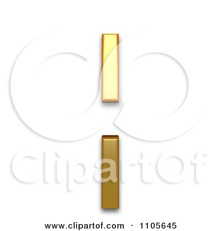 3d Gold broken bar Clipart Royalty Free CGI Illustration by Leo Blanchette