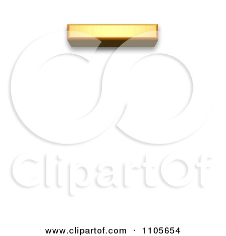 3d Gold macron Clipart Royalty Free CGI Illustration by Leo Blanchette