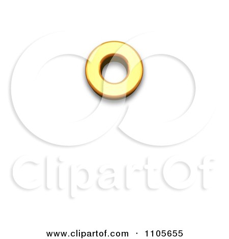3d Gold degree sign Clipart Royalty Free CGI Illustration by Leo Blanchette