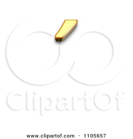 3d Gold acute accent Clipart Royalty Free CGI Illustration by Leo Blanchette