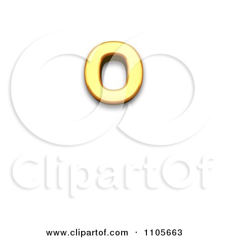 3d Gold masculine ordinal indicator Clipart Royalty Free CGI Illustration by Leo Blanchette