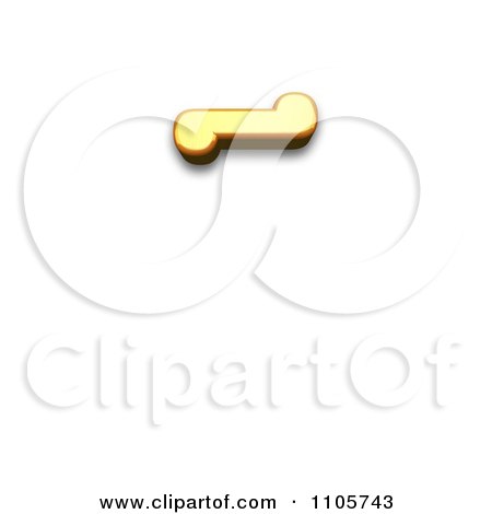 3d Gold combining cyrillic titlo Clipart Royalty Free CGI Illustration by Leo Blanchette