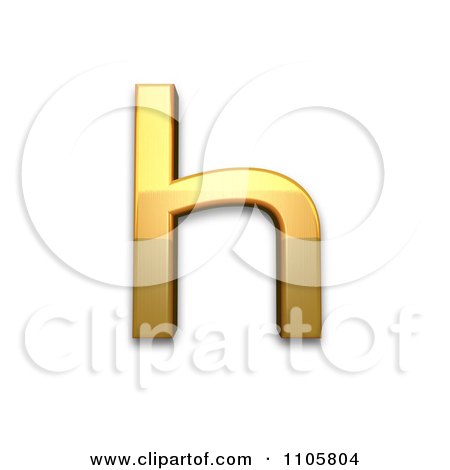 3d Gold cyrillic capital letter shha Clipart Royalty Free CGI Illustration by Leo Blanchette