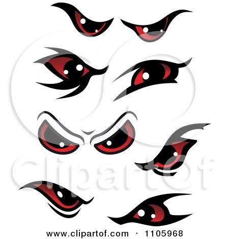 Clipart Evil Red Eyes - Royalty Free Vector Illustration by Vector Tradition SM