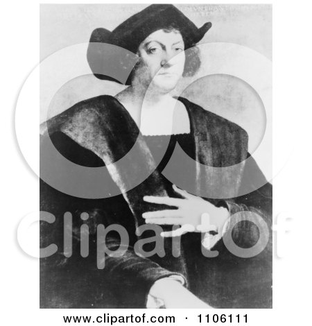 Portrait of Christopher Columbus by Sebastiano del Piombo - Royalty Free Historical Stock Illustration by JVPD