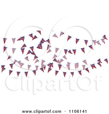 Clipart 3d Union Jack Bunting Banner Flags 1 - Royalty Free CGI Illustration by KJ Pargeter