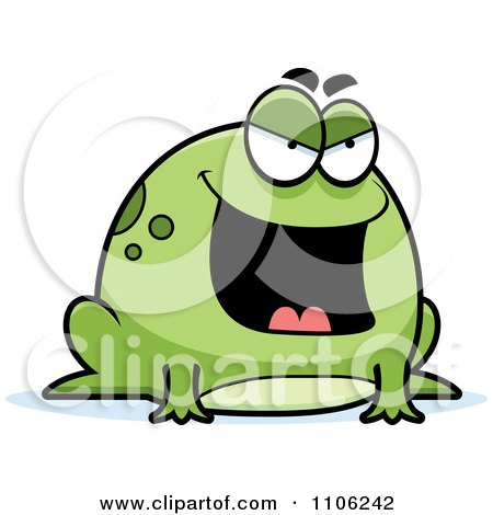 Clipart Chubby Evil Mean Frog - Royalty Free Vector Illustration by Cory Thoman