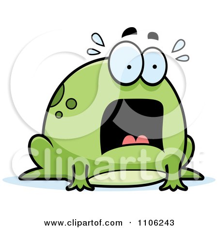 Clipart Chubby Frog Panicking - Royalty Free Vector Illustration by Cory Thoman
