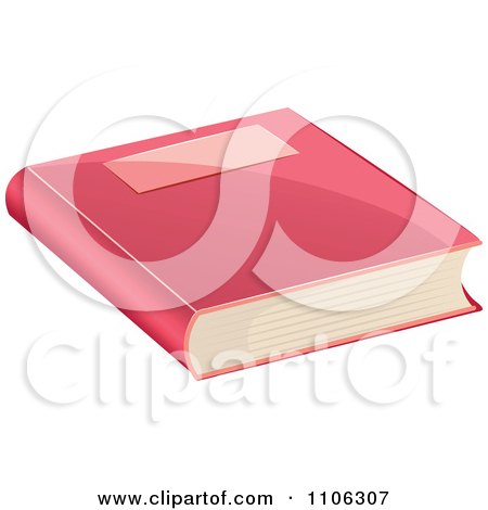 Clipart Pink Literature Book - Royalty Free Vector Illustration by Melisende Vector