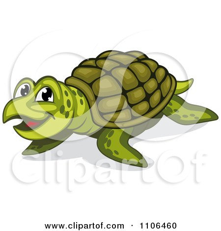 Clipart Happy Sea Turtle - Royalty Free Vector Illustration by Vector Tradition SM