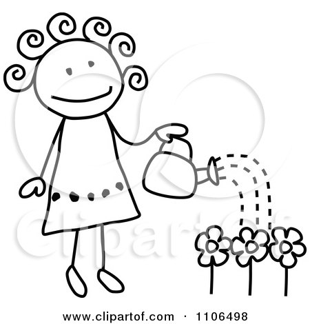 Hand drawing cartoon character happy girl. - Stock Illustration [64567491]  - PIXTA