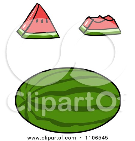 Clipart Watermelons - Royalty Free Vector Illustration by Cartoon Solutions