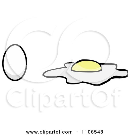 Clipart Hard Boiled And Fried Eggs - Royalty Free Vector Illustration by Cartoon Solutions