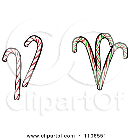 Clipart Candy Canes - Royalty Free Vector Illustration by Cartoon Solutions