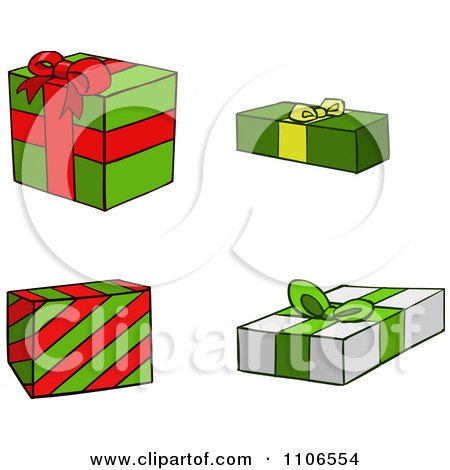 Clipart Christmas Gift Boxes - Royalty Free Vector Illustration by Cartoon Solutions