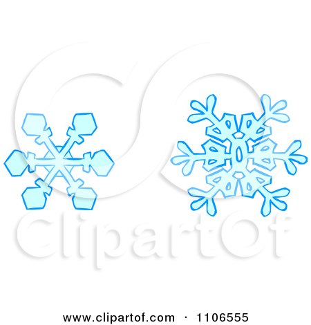 Clipart Blue Snowflakes - Royalty Free Vector Illustration by Cartoon Solutions