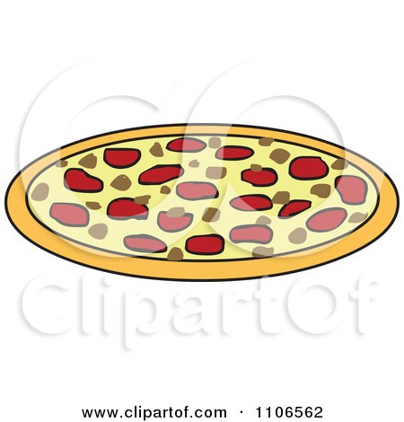 cheese pizza pie clipart