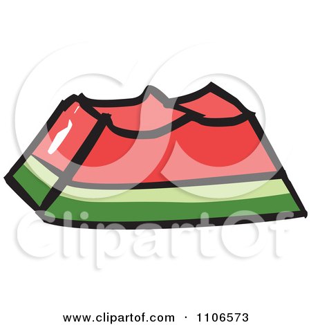 Clipart Eaten Watermelon - Royalty Free Vector Illustration by Cartoon Solutions