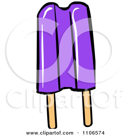 Clipart Grape Popsicle - Royalty Free Vector Illustration by Cartoon Solutions