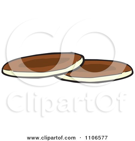 Clipart Two Pancakes - Royalty Free Vector Illustration by Cartoon Solutions