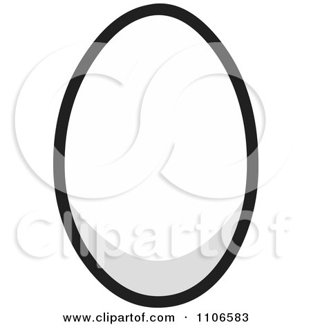Clipart White Egg - Royalty Free Vector Illustration by Cartoon Solutions
