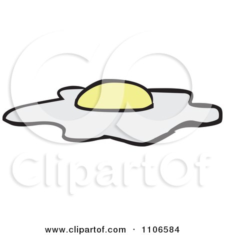 Clipart Sunny Side Up Egg - Royalty Free Vector Illustration by Cartoon Solutions