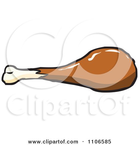 Clipart Chicken Drumstick - Royalty Free Vector Illustration by Cartoon Solutions