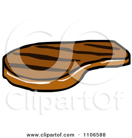 Clipart Grilled Steak - Royalty Free Vector Illustration by Cartoon Solutions