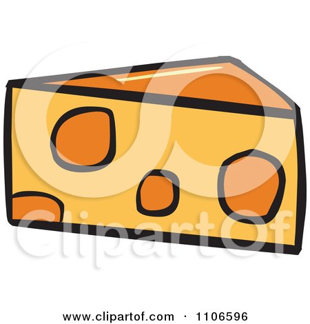 Clipart Wedge Of Cheese - Royalty Free Vector Illustration by Cartoon Solutions
