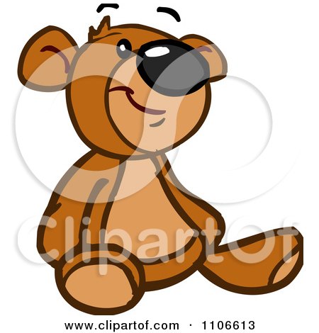 Clipart Happy Teddy Bear - Royalty Free Vector Illustration by Cartoon Solutions