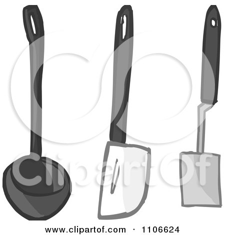 Clipart Ladle And Spatulas - Royalty Free Vector Illustration by Cartoon Solutions