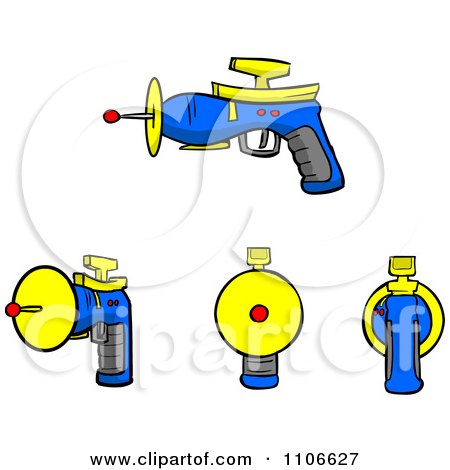 Clipart Ray Space Guns - Royalty Free Vector Illustration by Cartoon Solutions