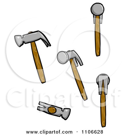 Clipart Hammers - Royalty Free Vector Illustration by Cartoon Solutions