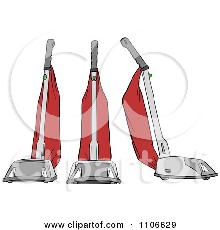 Clipart Red Vacuums - Royalty Free Vector Illustration by Cartoon Solutions