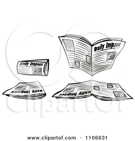Clipart Newspapers - Royalty Free Vector Illustration by Cartoon Solutions