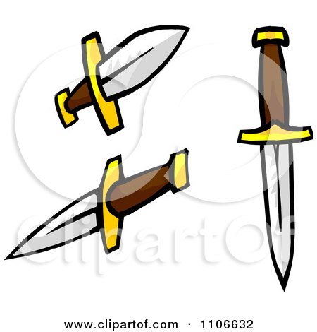 Clipart Daggers - Royalty Free Vector Illustration by Cartoon Solutions