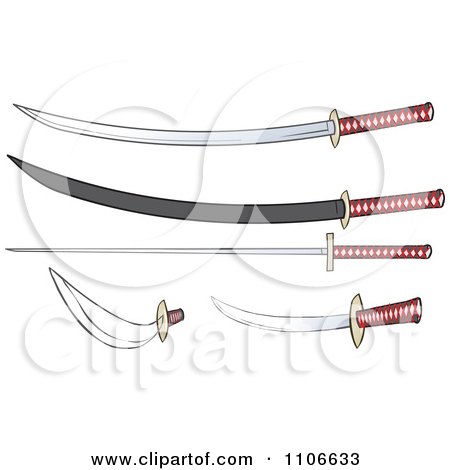 Clipart Swords And Daggers - Royalty Free Vector Illustration by Cartoon Solutions