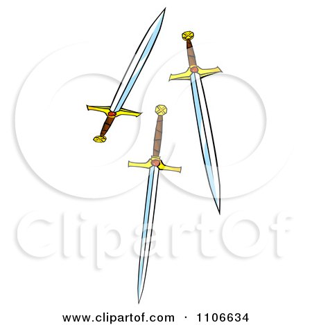 Clipart Jeweled Swords - Royalty Free Vector Illustration by Cartoon Solutions