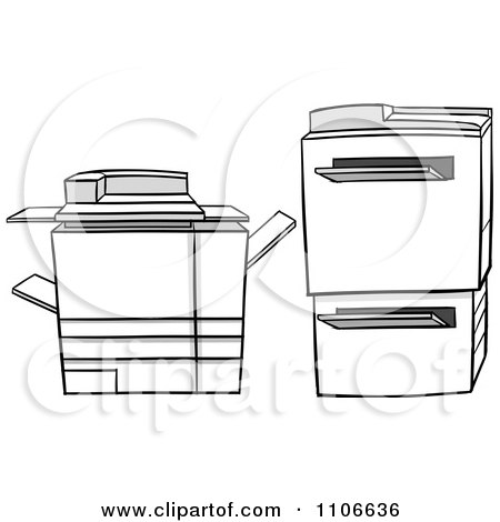 Clipart Photocopier Machines - Royalty Free Vector Illustration by Cartoon Solutions