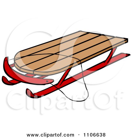 Clipart Toy Sled - Royalty Free Vector Illustration by Cartoon Solutions