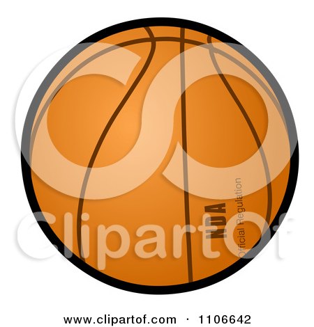 Clipart Basketball With Text - Royalty Free Vector Illustration by Cartoon Solutions