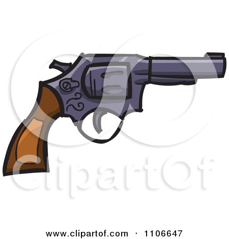 Clipart Revolver - Royalty Free Vector Illustration by Cartoon Solutions