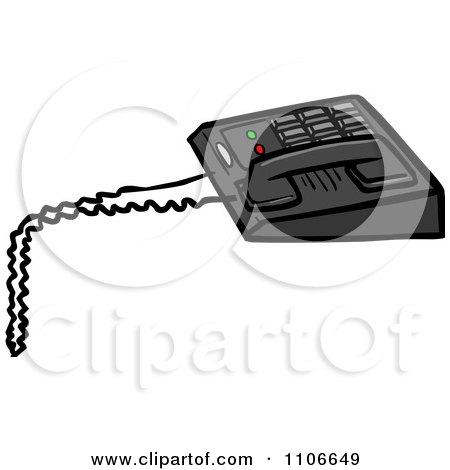 Clipart Desktop Phone - Royalty Free Vector Illustration by Cartoon Solutions