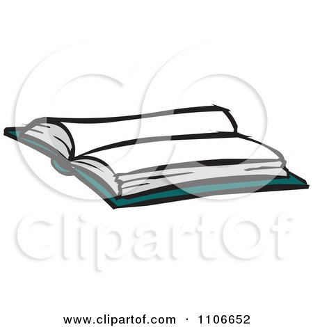 Clipart Open Book - Royalty Free Vector Illustration by Cartoon Solutions