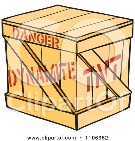 Clipart Dynamite Crate - Royalty Free Vector Illustration by Cartoon Solutions