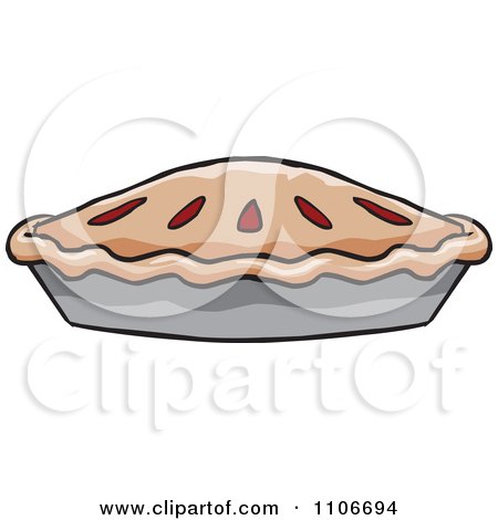 Clipart Fresh Cherry Pie - Royalty Free Vector Illustration by Cartoon Solutions