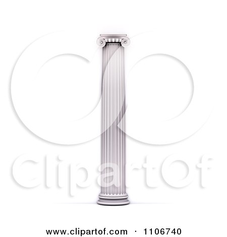 Clipart Antique Architecutral Doric Style Column - Royalty Free CGI Illustration by Mopic