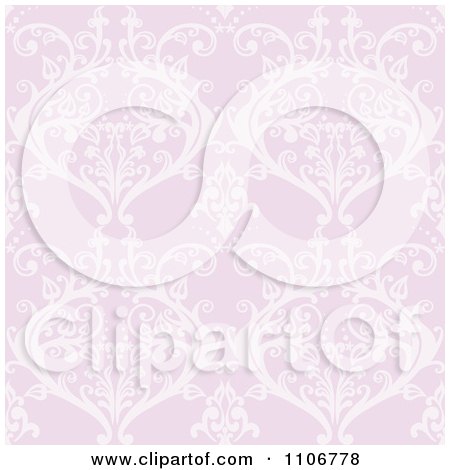Clipart Seamless Lacy Purple Damask Background Pattern - Royalty Free Vector Illustration by Amanda Kate