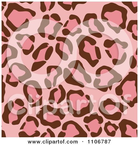 Clipart Seamless Pink Leopard Print Background Pattern 1 - Royalty Free Vector Illustration by Amanda Kate